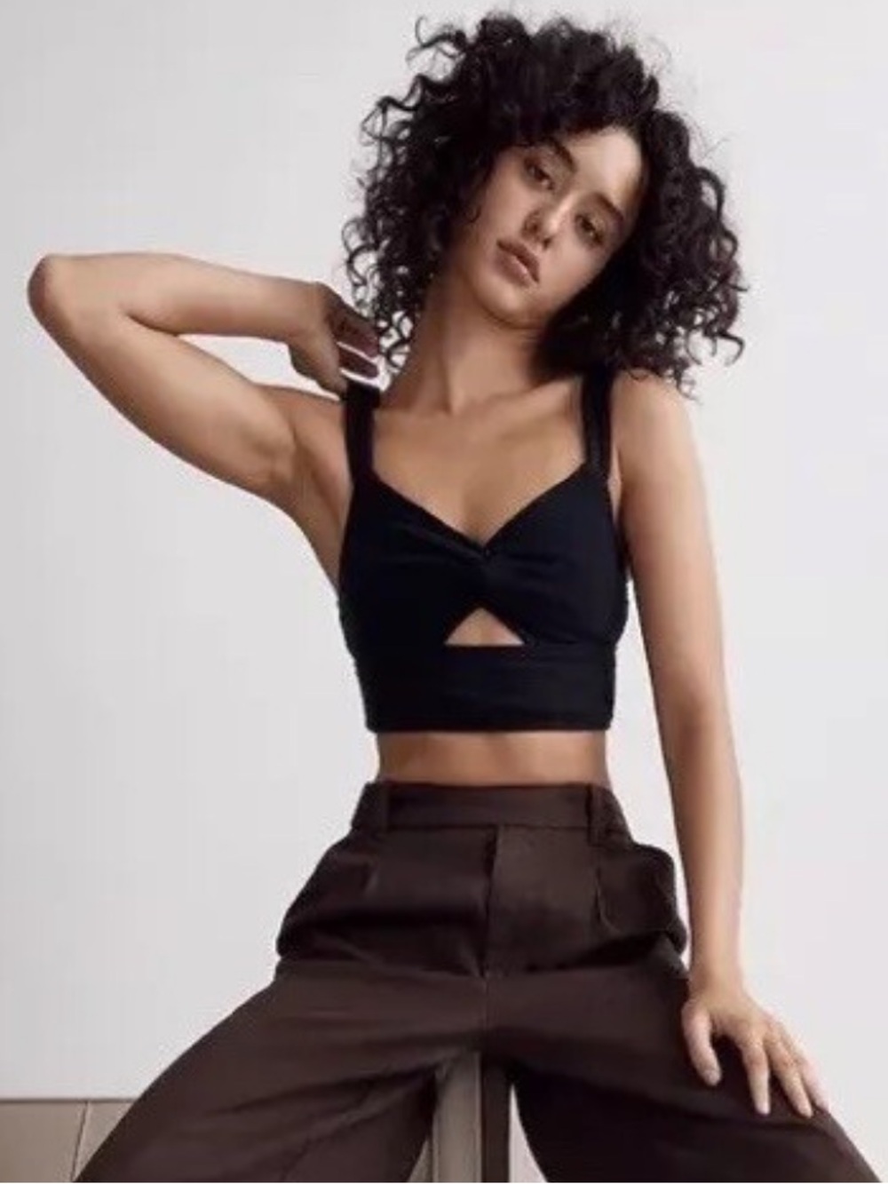 Madewell Black Crop Tank